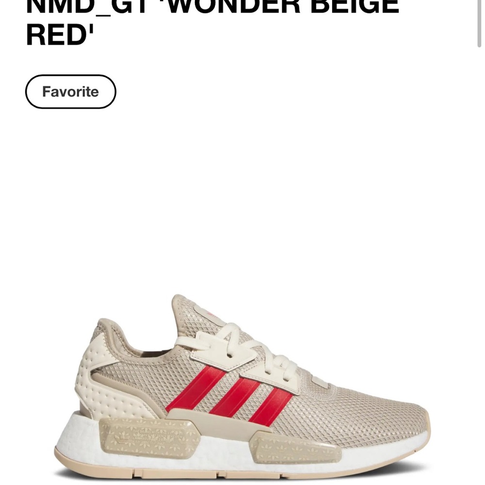 Adidas NMD_GT in Beige and Red